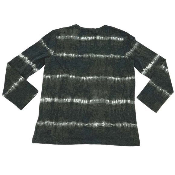 Old Navy | Boy's Tie-Dye Long Sleeve Shirt | Grey | Size L (10-12) - Picture 2 of 2